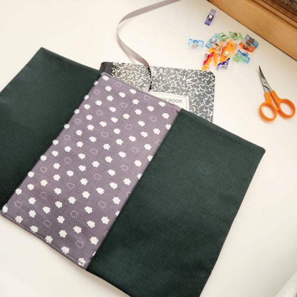 Anais Book Cover, 3 sizes and custom size, Beginner-friendly sewing pattern