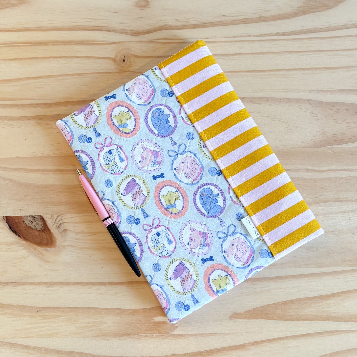 Anais Book Cover, 3 sizes and custom size, Beginner-friendly sewing pattern