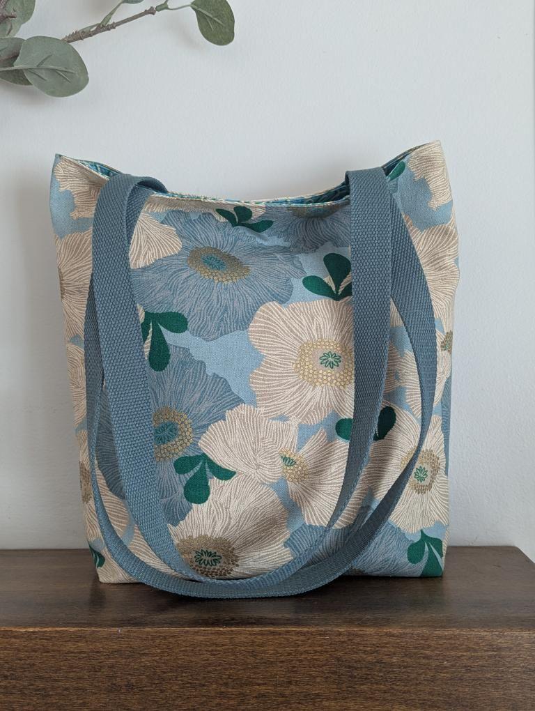 Fundamental Tote Bag sewing pattern, 3 styles, 2 sizes