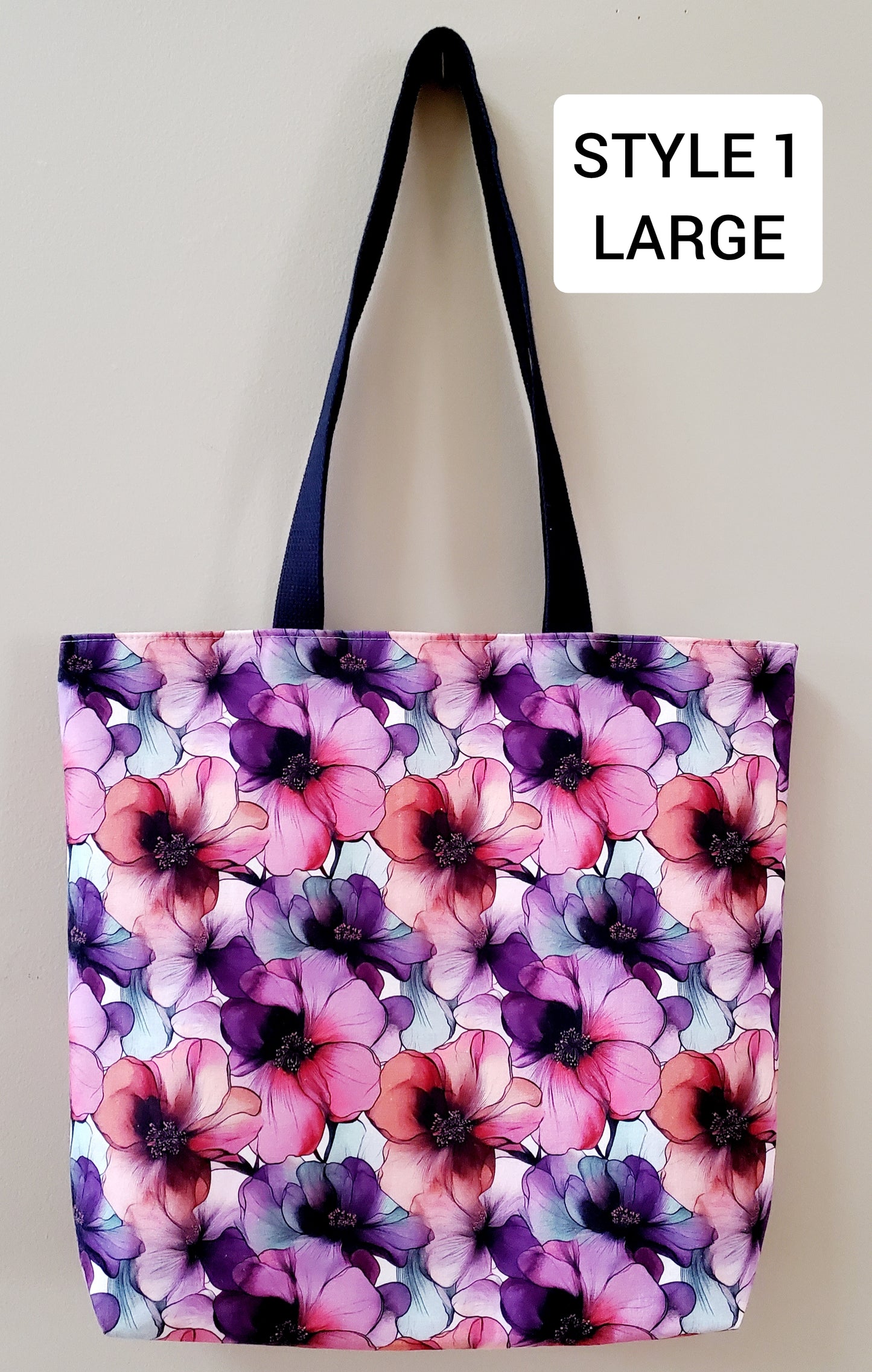 Fundamental Tote Bag sewing pattern, 3 styles, 2 sizes