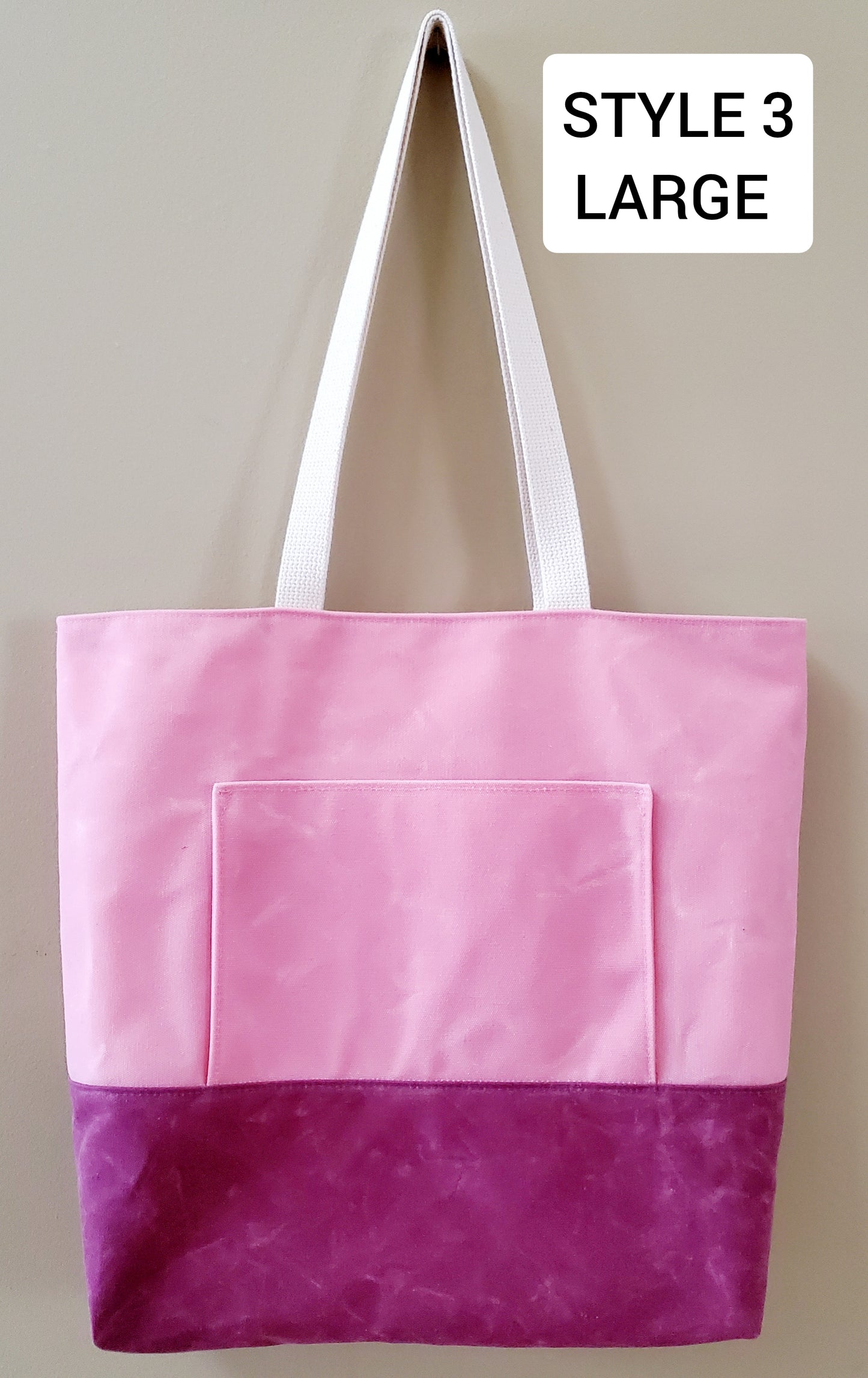 Fundamental Tote Bag sewing pattern, 3 styles, 2 sizes