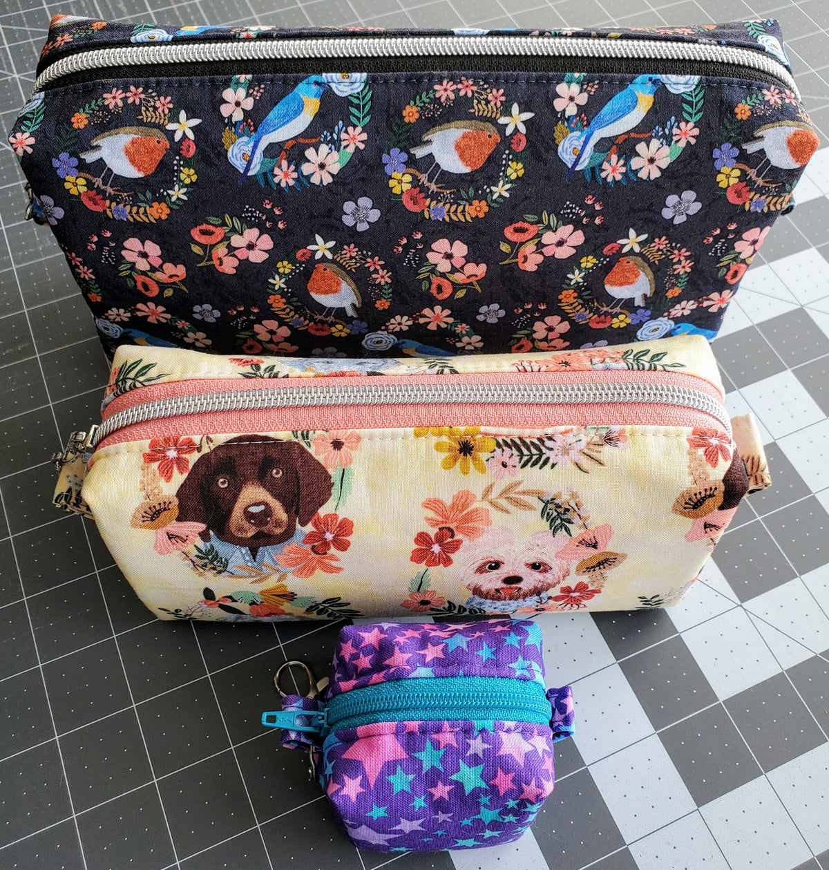 Bilby Pattern Bilby Pouch sewing pattern: modern boxy zipper pouch with bonus mini c ...