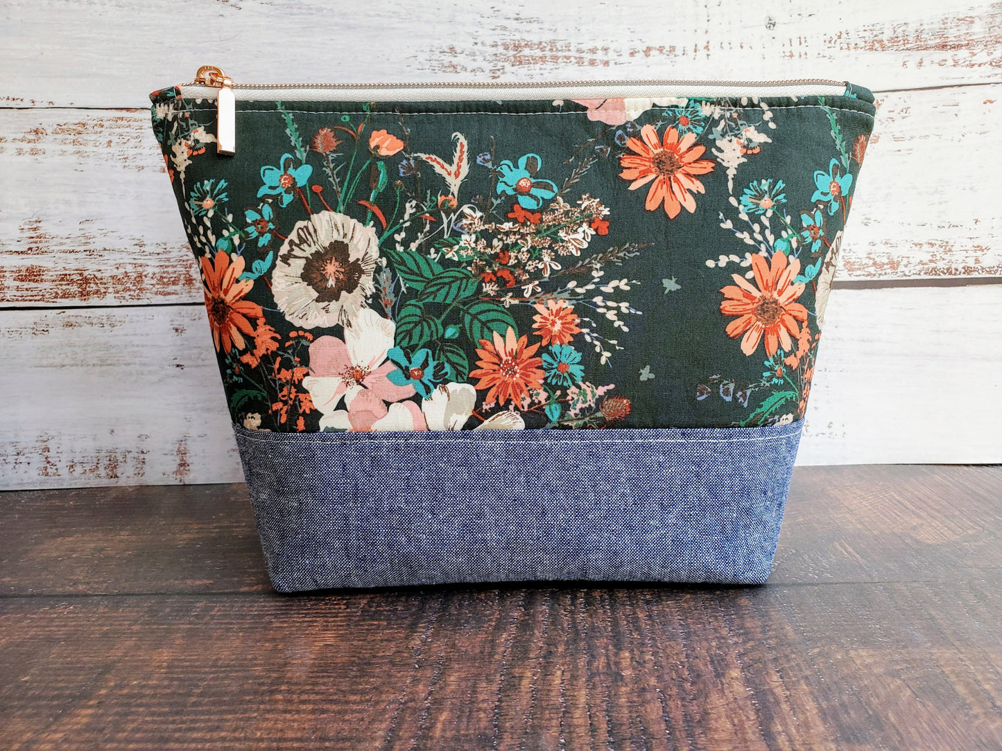 ADD-ON: Contrast Bottom for the Fundamental Zipper Pouch Sewing Pattern, four sizes, video tutorial