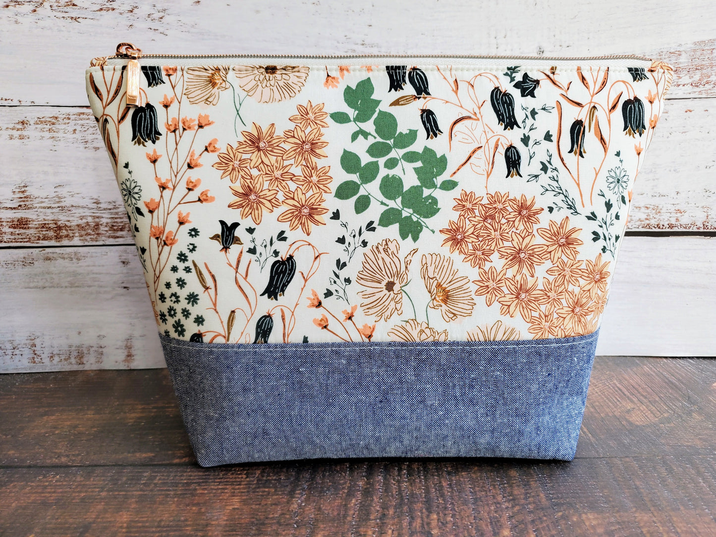 ADD-ON: Contrast Bottom for the Fundamental Zipper Pouch Sewing Pattern, four sizes, video tutorial