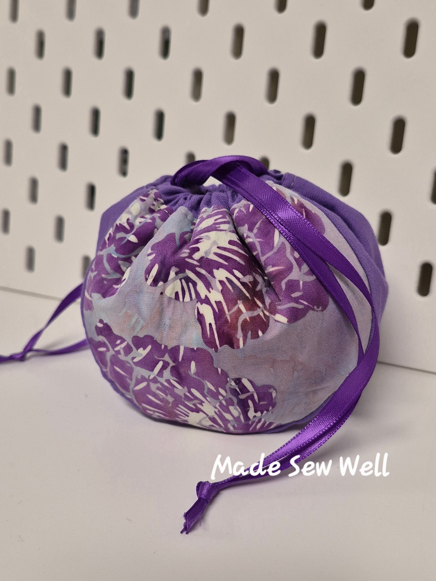 Saori Drawstring Pouch PDF sewing pattern + video tutorial: 3 sizes