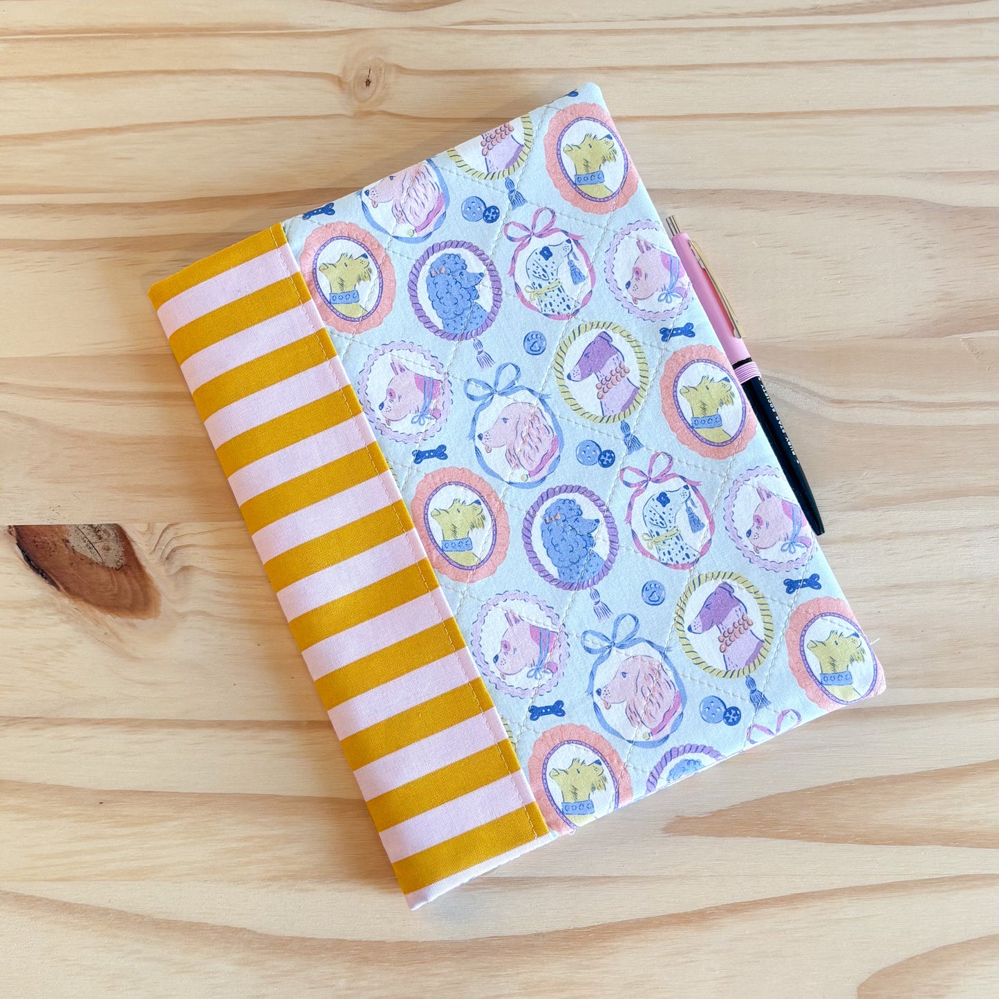 Anais Book Cover, 3 sizes and custom size, Beginner-friendly sewing pattern