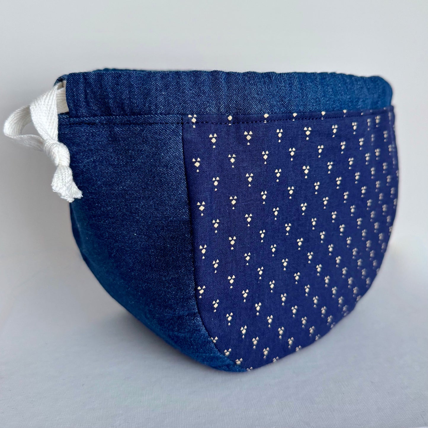 Saori Drawstring Pouch PDF sewing pattern + video tutorial: 3 sizes
