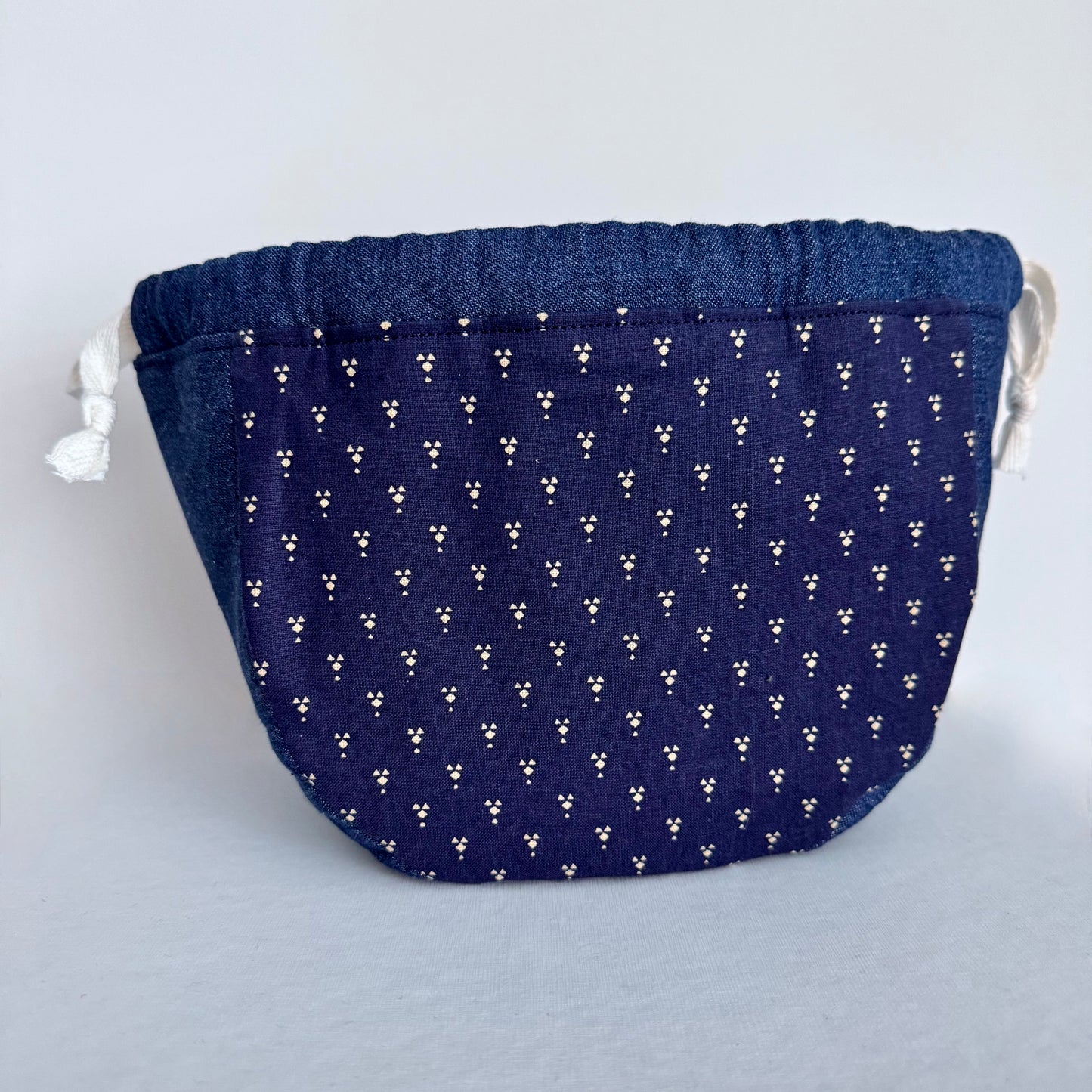 Saori Drawstring Pouch PDF sewing pattern + video tutorial: 3 sizes