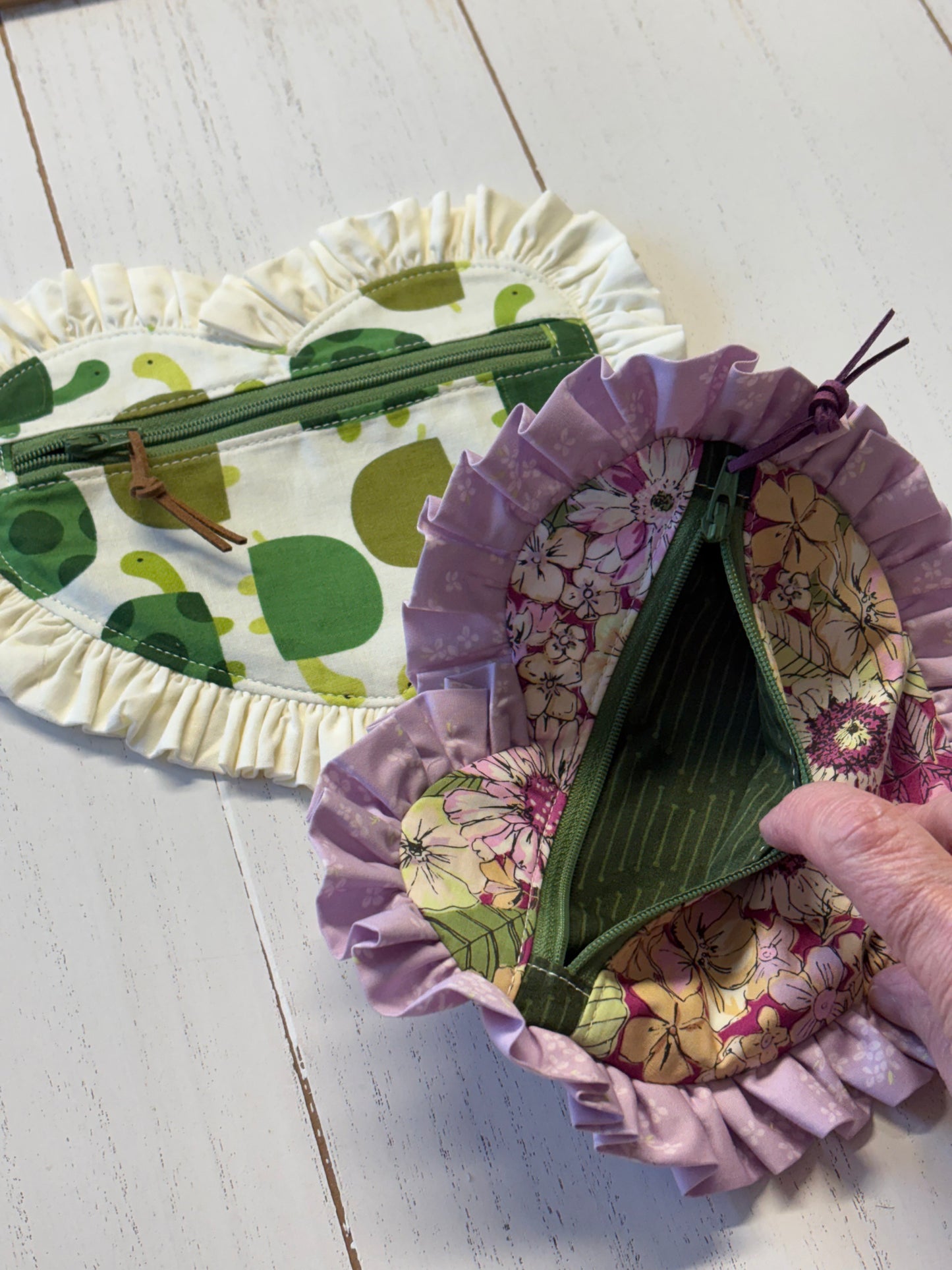 Ruffle Heart Zipper Pouch Sewing Pattern