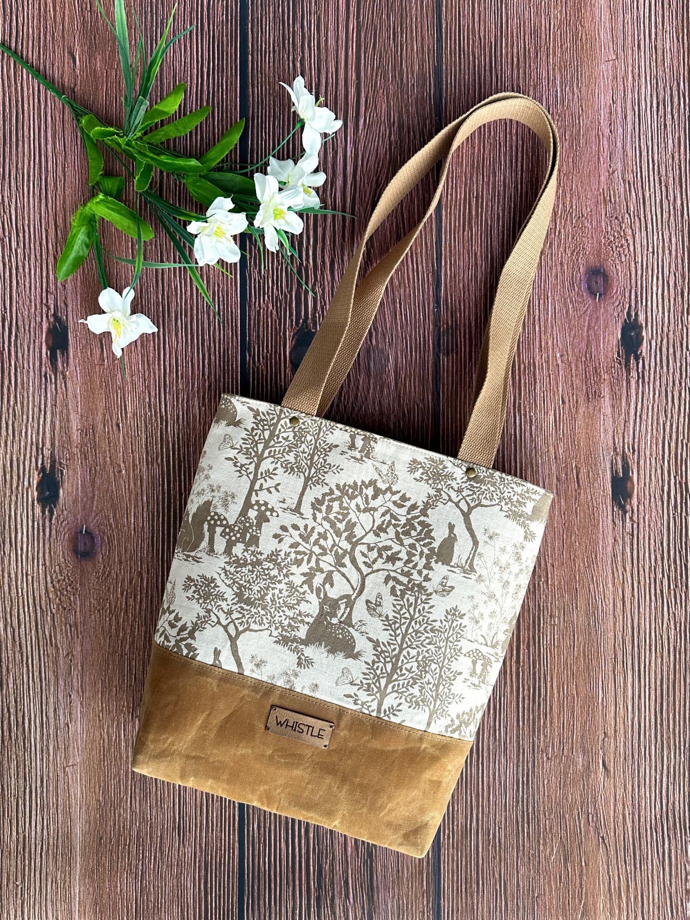 Fundamental Tote Bag sewing pattern, 3 styles, 2 sizes