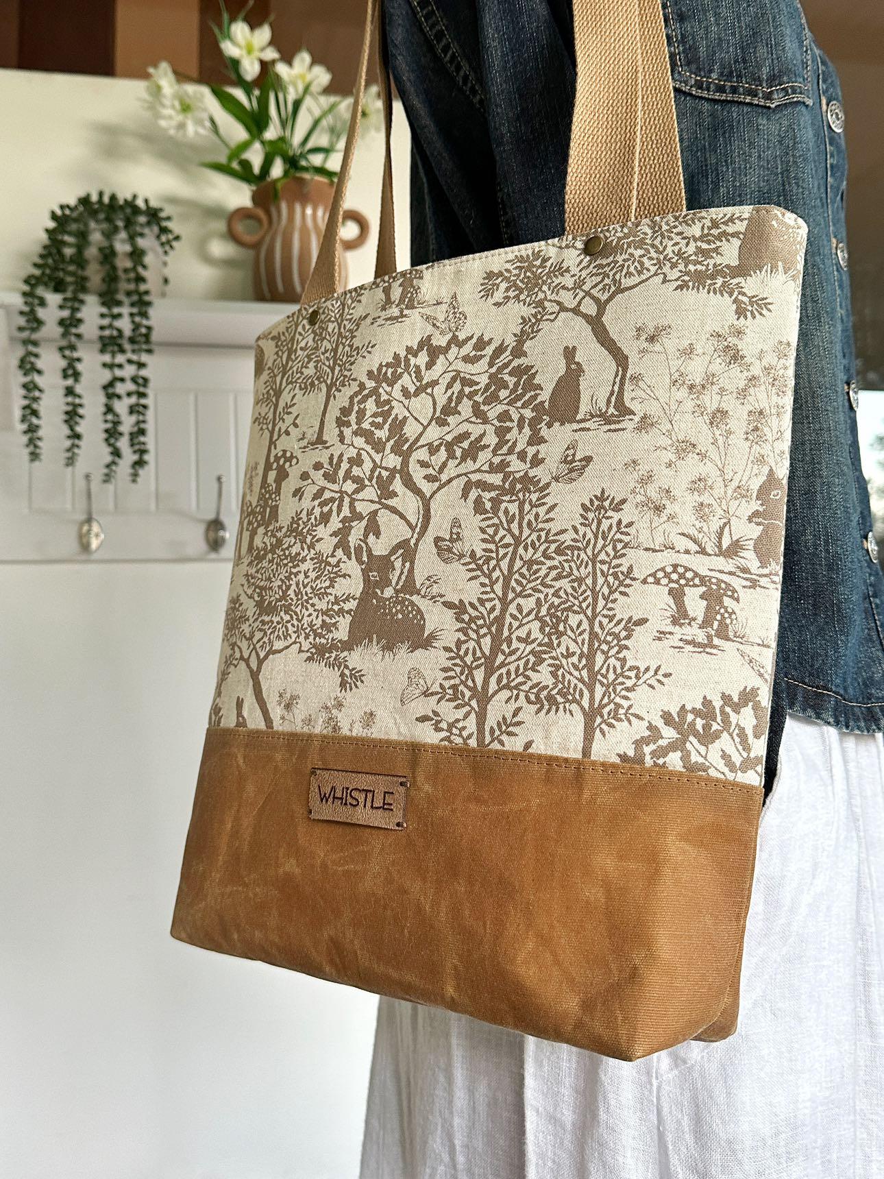Fundamental Tote Bag sewing pattern, 3 styles, 2 sizes