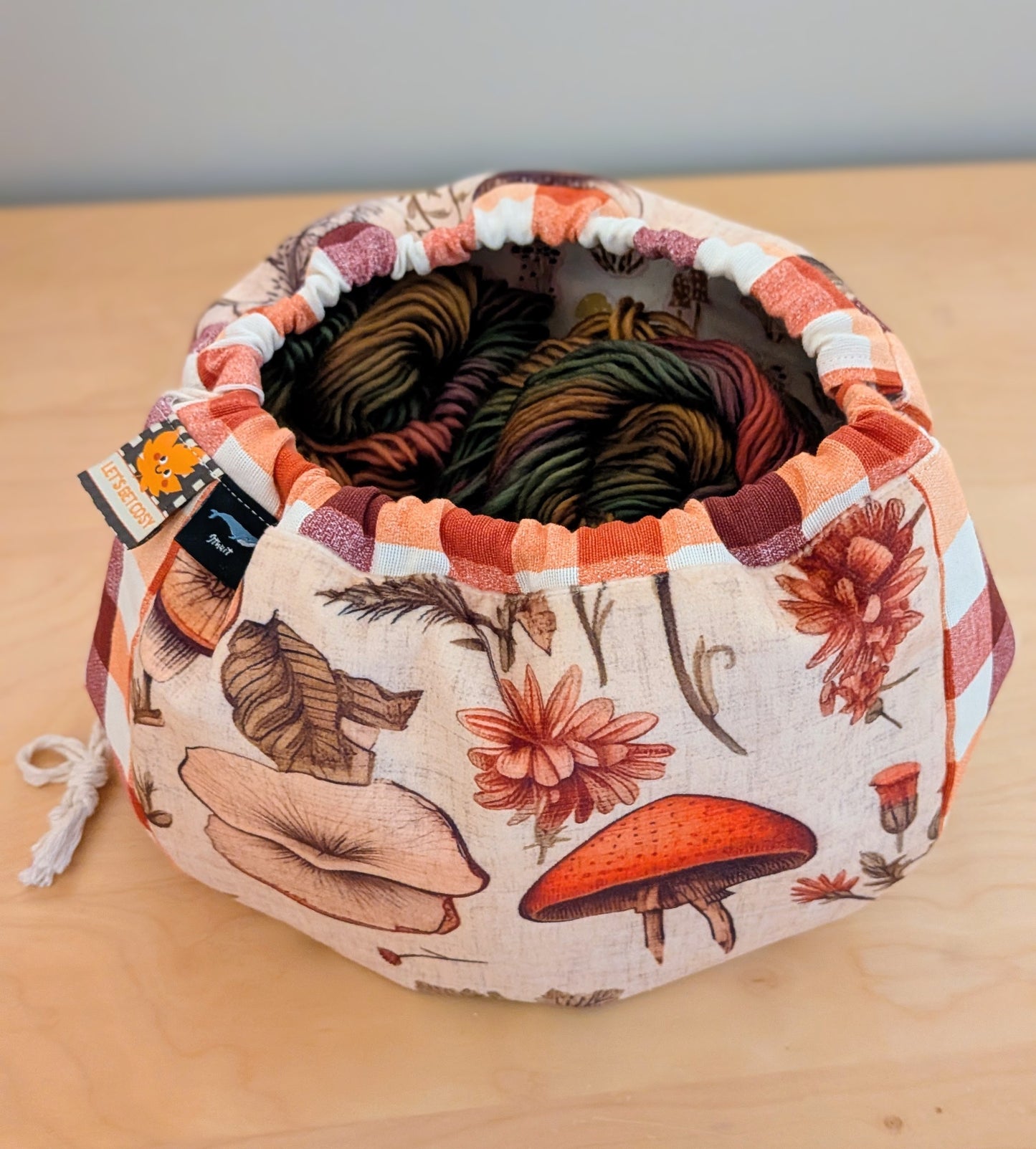 Saori Drawstring Pouch PDF sewing pattern + video tutorial: 3 sizes