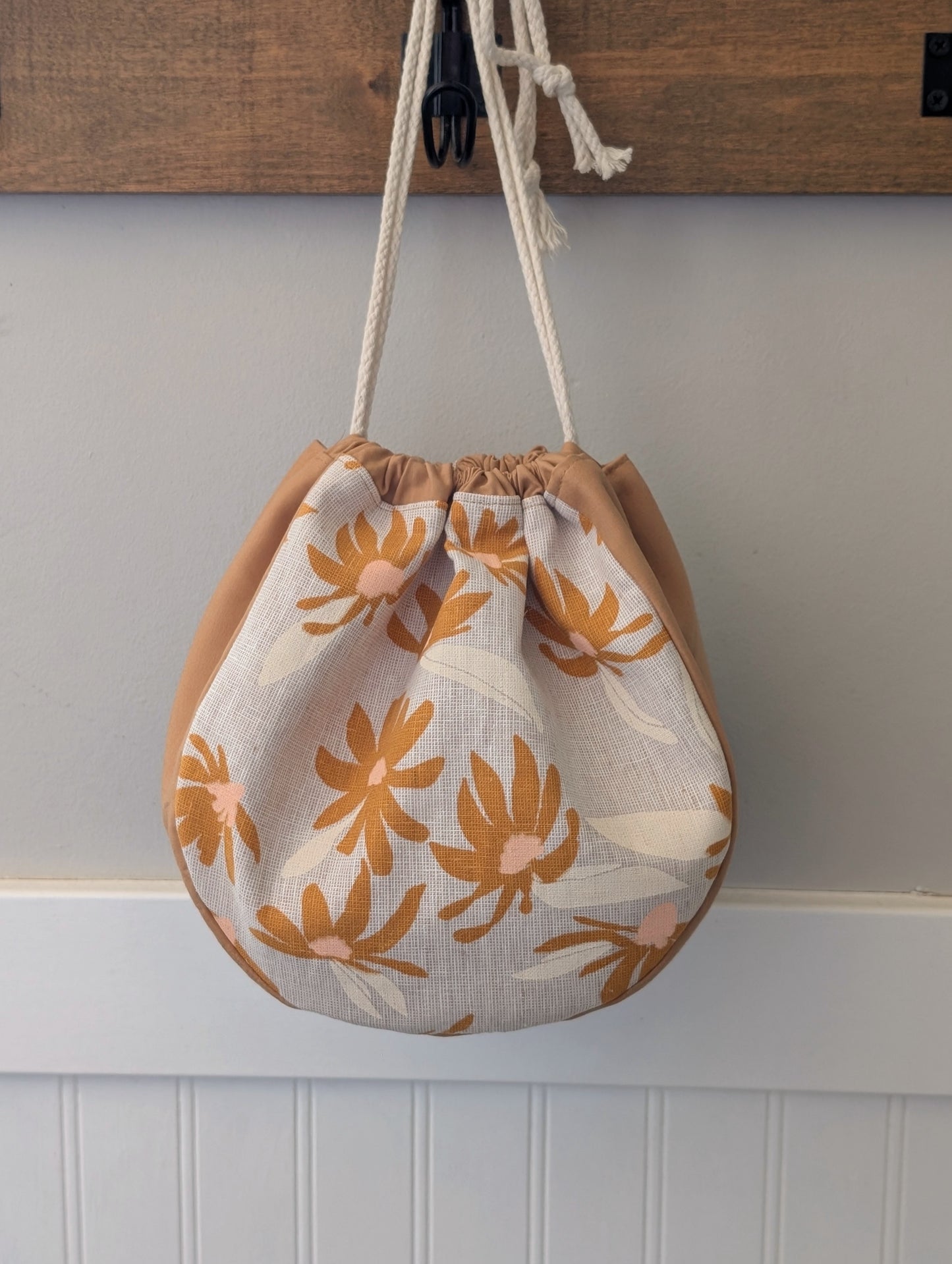 Saori Drawstring Pouch PDF sewing pattern + video tutorial: 3 sizes