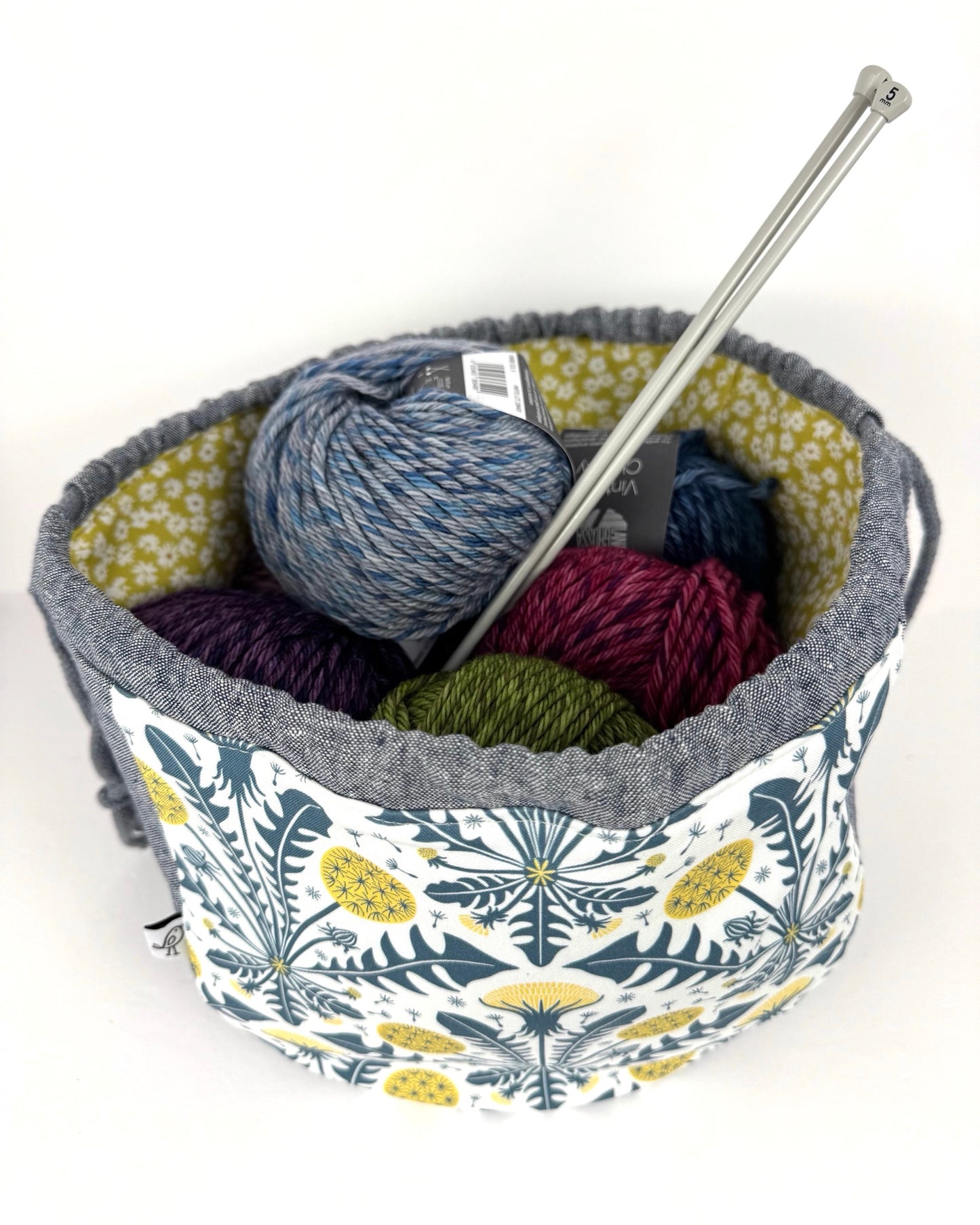 Saori Drawstring Pouch PDF sewing pattern + video tutorial: 3 sizes
