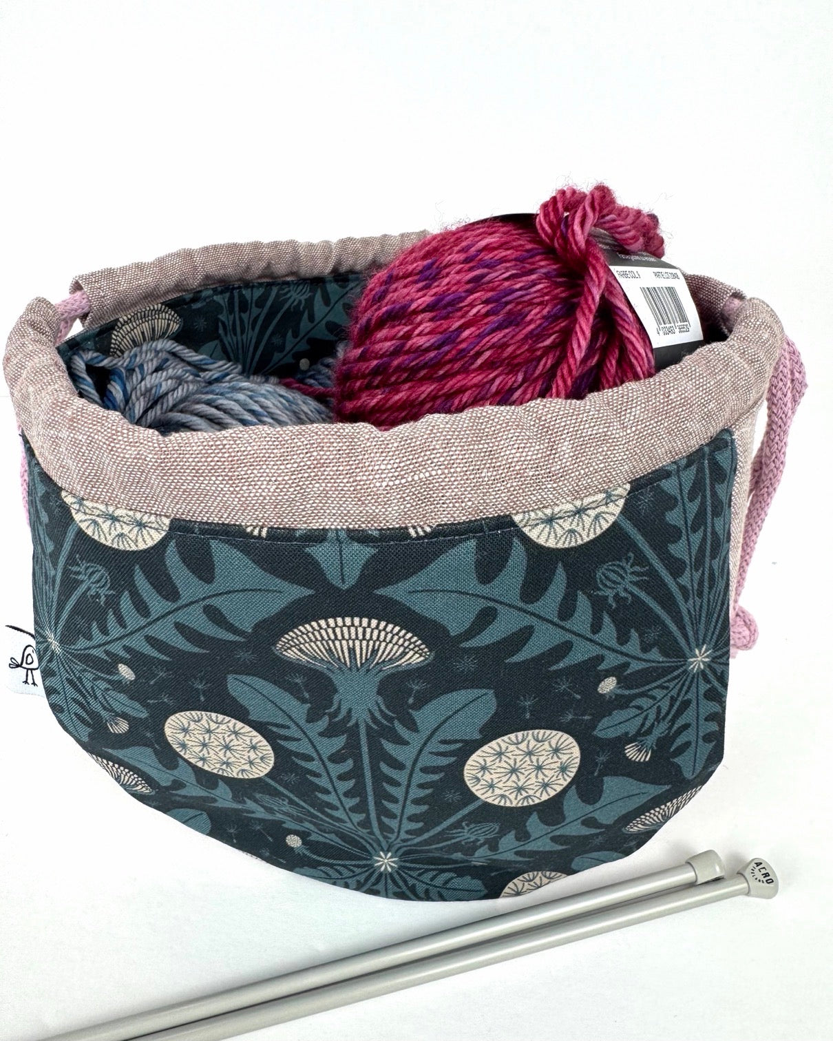 Saori Drawstring Pouch PDF sewing pattern + video tutorial: 3 sizes