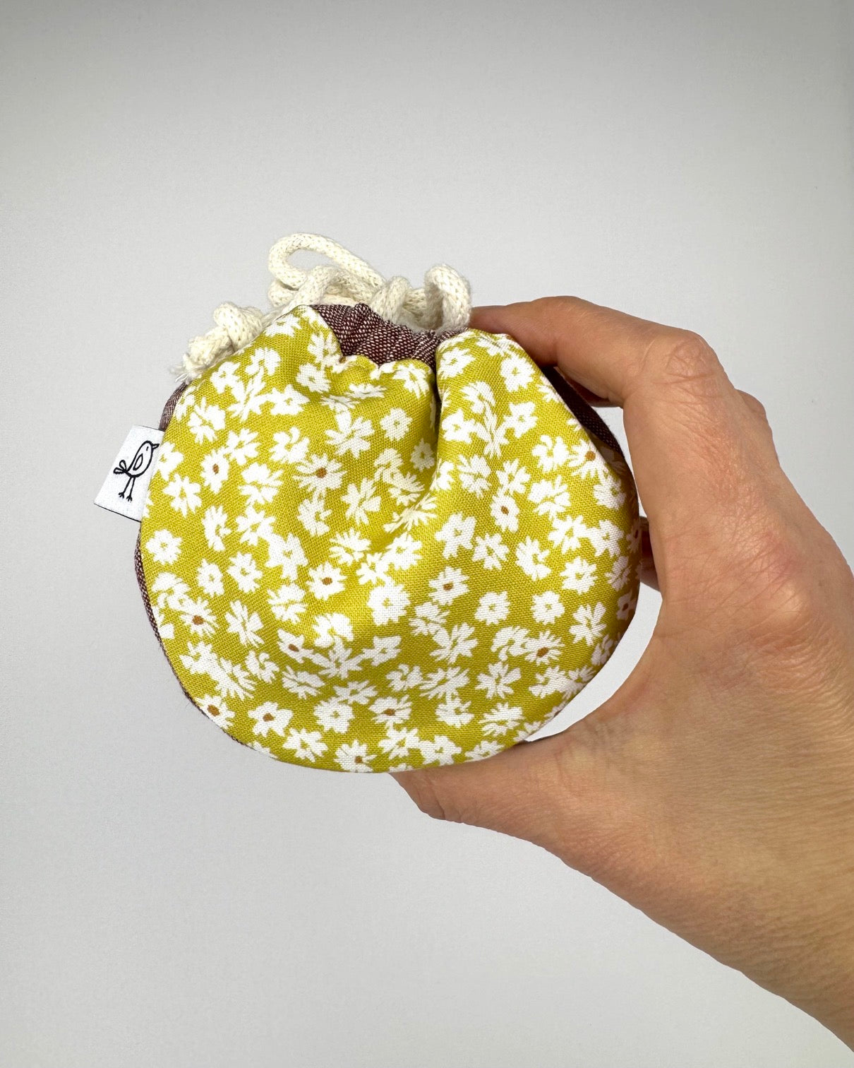 Saori Drawstring Pouch PDF sewing pattern + video tutorial: 3 sizes