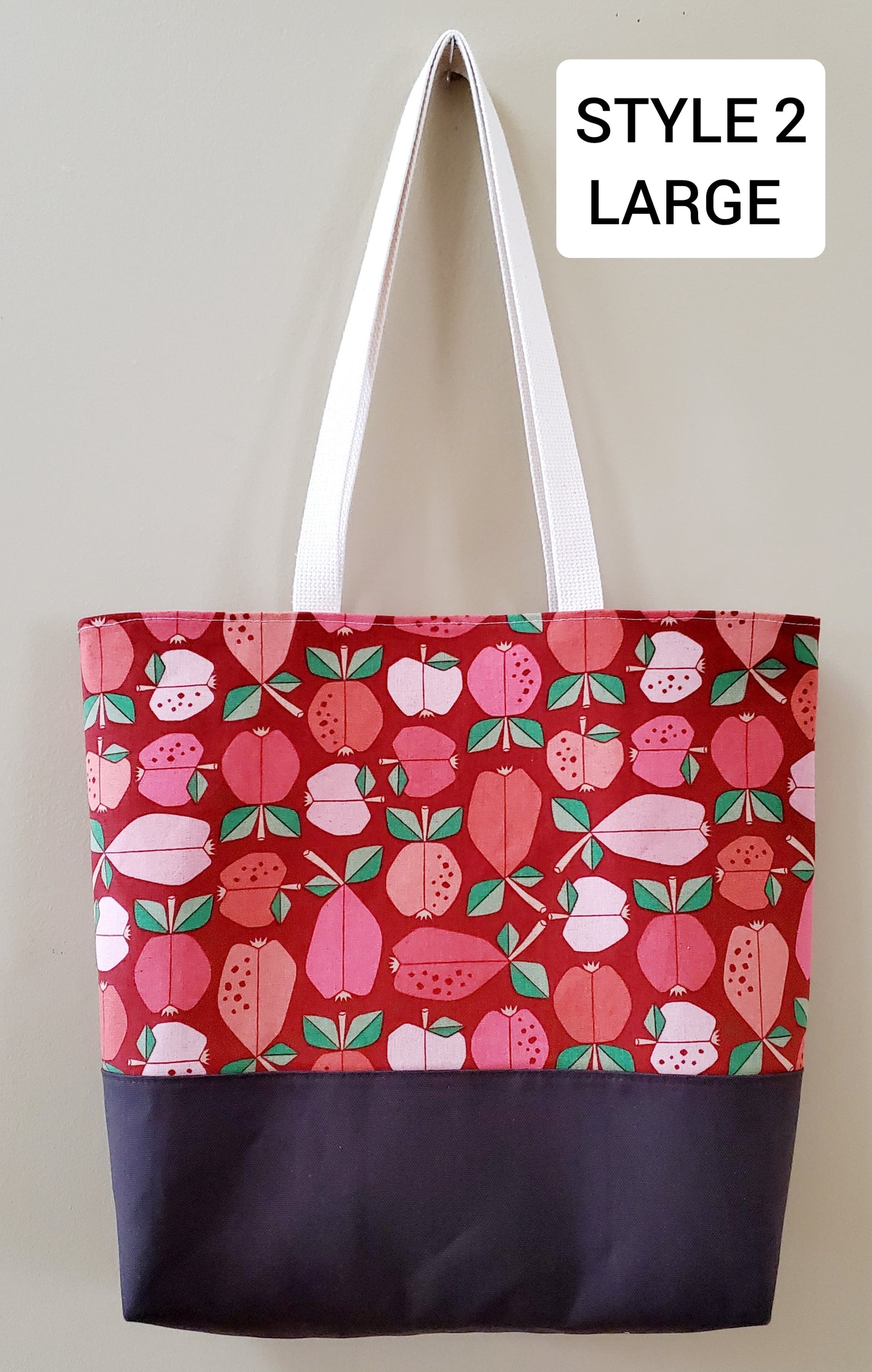 Fundamental Tote Bag sewing pattern, 3 styles, 2 sizes