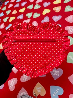 Ruffle Heart Zipper Pouch Sewing Pattern