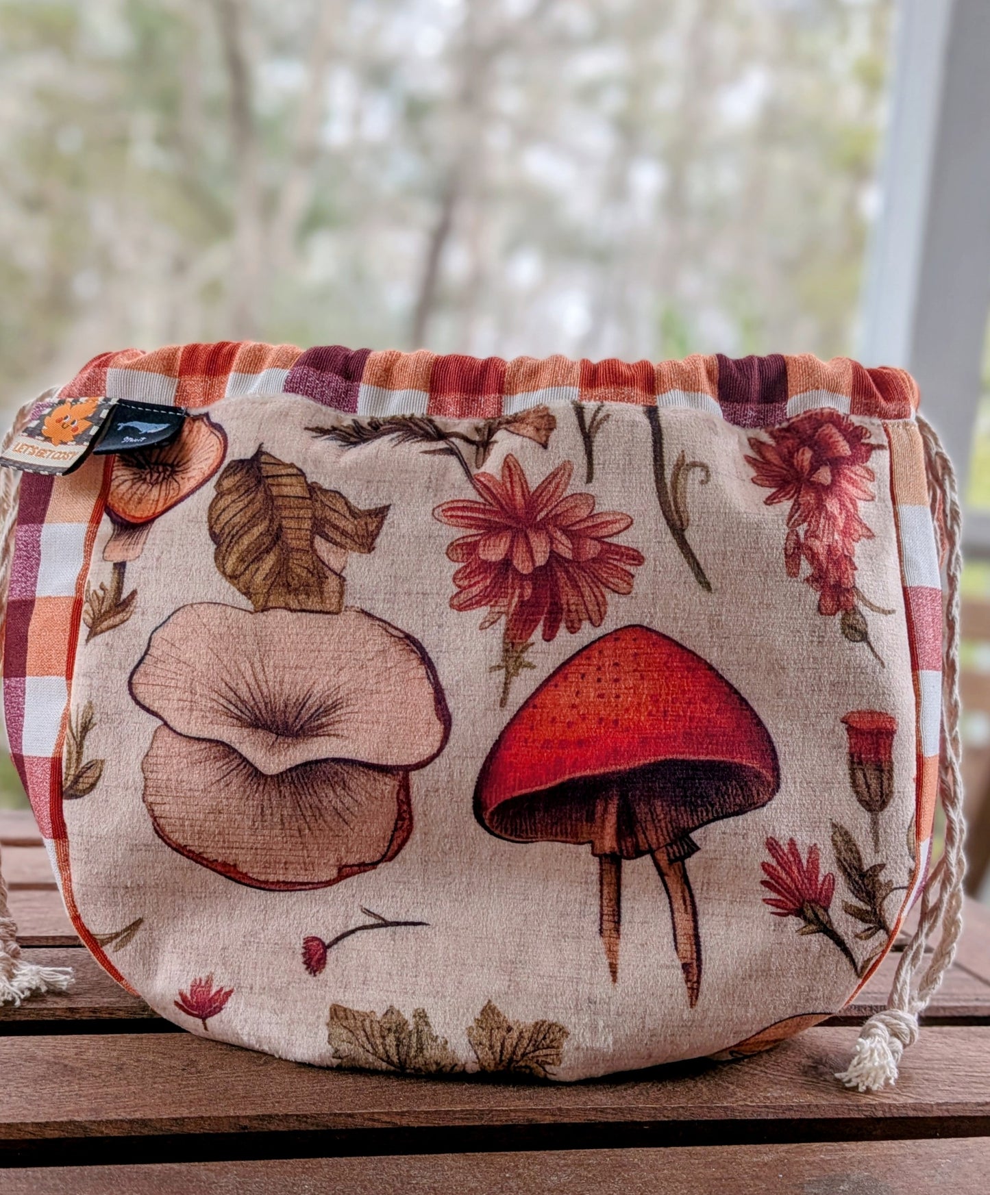 Saori Drawstring Pouch PDF sewing pattern + video tutorial: 3 sizes