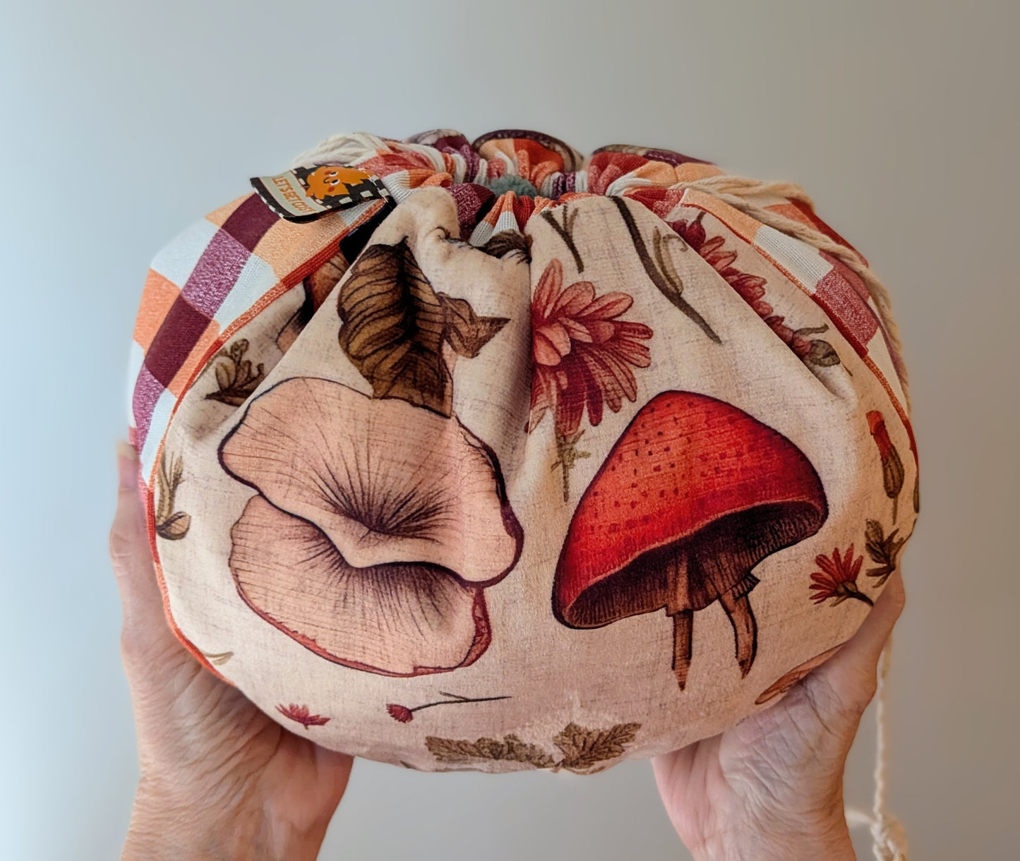 Saori Drawstring Pouch PDF sewing pattern + video tutorial: 3 sizes