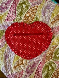 Ruffle Heart Zipper Pouch Sewing Pattern